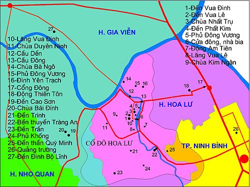 Bản đồ Cố đô Hoa Lư