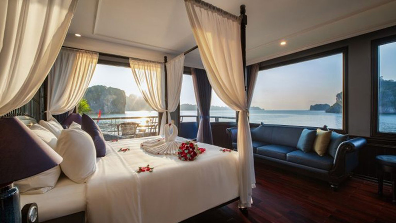 Phòng Terrace du thuyền Rosy Cruise