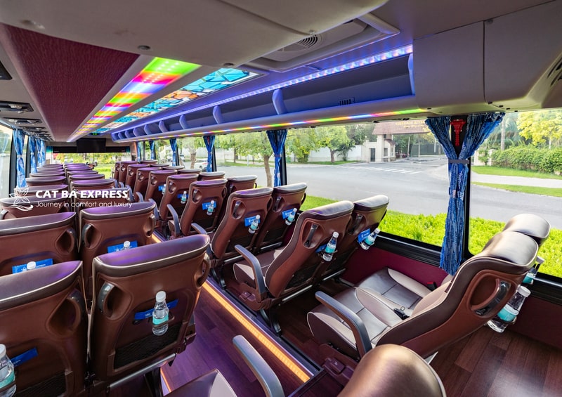 Facilities Cat Ba to Hanoi bus