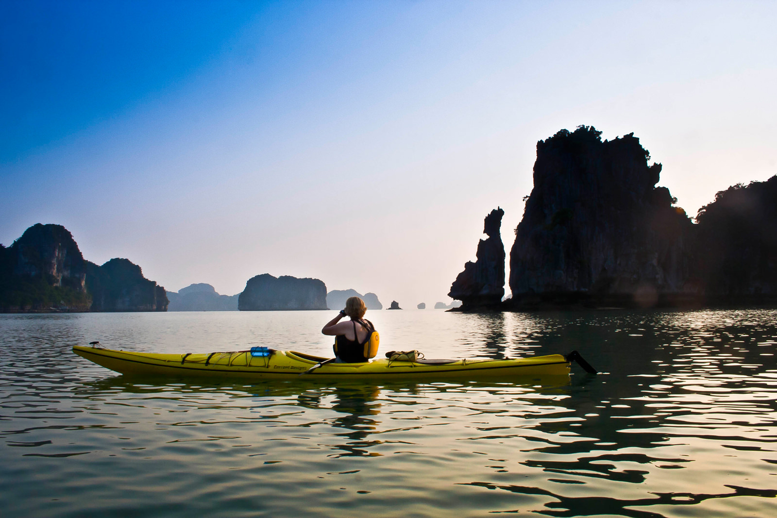 Kayaking on the beach