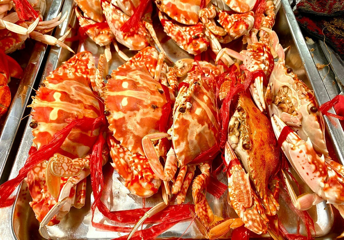 Ghẹ đỏ tại quán cơm No368 chợ Cát Bà Ghẹ đỏ tại quán cơm No368 chợ Cát Bà