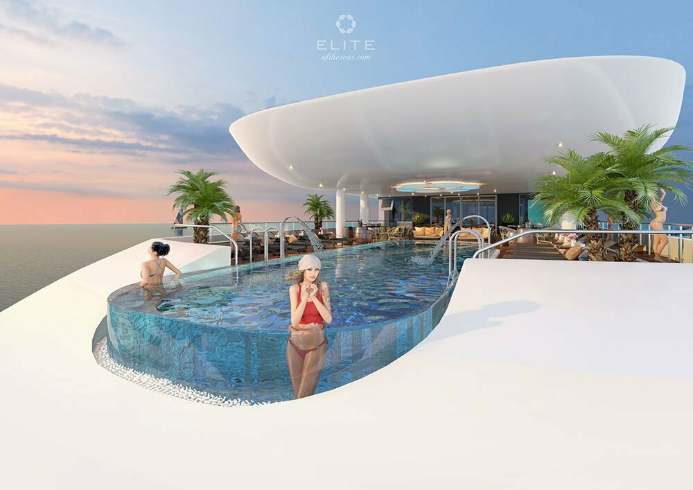 Bể bơi ngoài trời du thuyền elite Bể bơi ngoài trời du thuyền elite