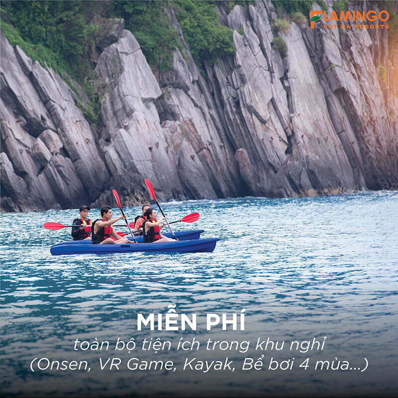 Chèo kayak ở bãi tắm Cát Cò 1