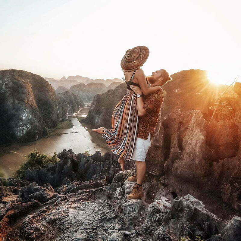 Chụp ảnh hoàng hôn ở Hang Múa