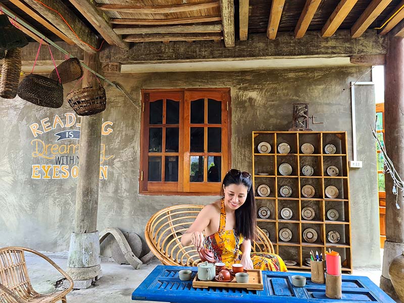 Thưởng trà ở Xôi Farmstay